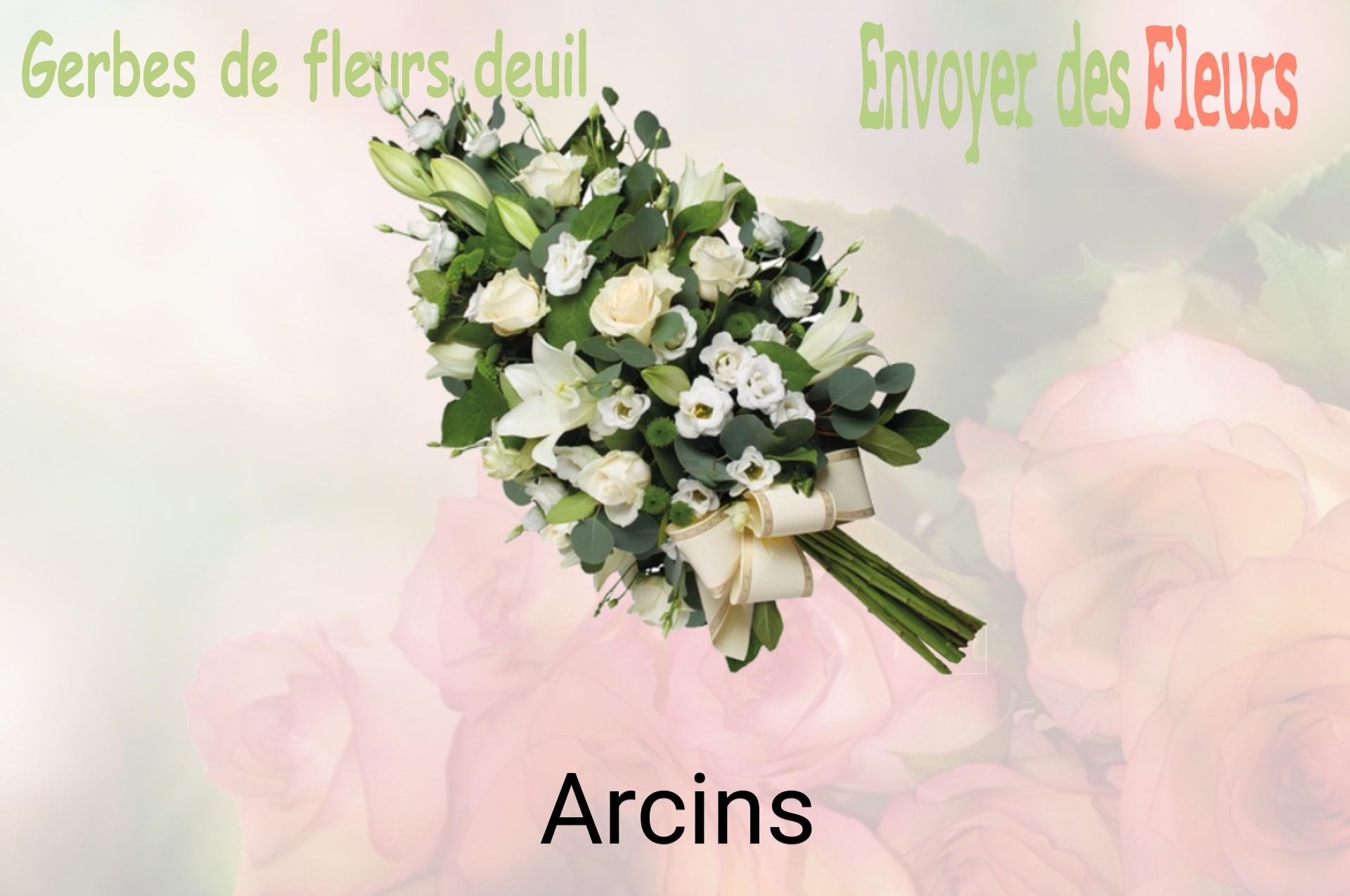 Gerbe de fleurs de deuil livrée à Arcins